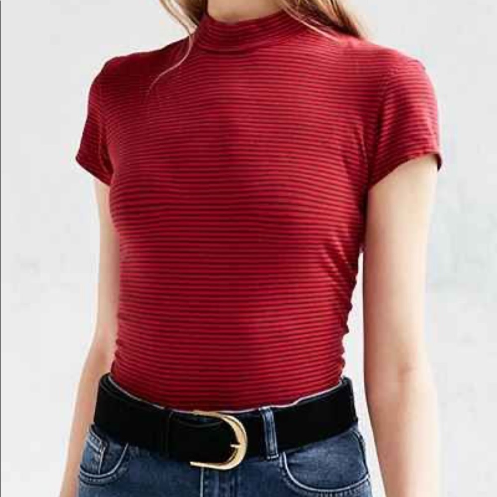 Truly Madly Deeply mock turtleneck tee // M